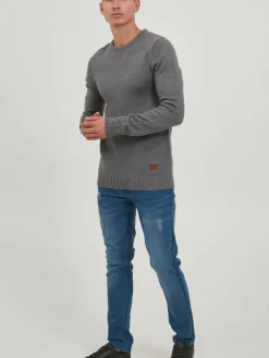 11 Project Pullover & Strickjacken<Herren Strickpullover - PRNoel grau meliert