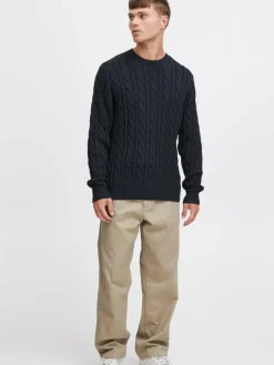 Solid Pullover & Strickjacken<Herren Strickpullover - SDGibril blau uni