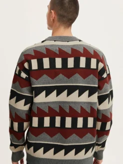 Solid Pullover & Strickjacken<Herren Strickpullover - SDDeshan rot gemustert