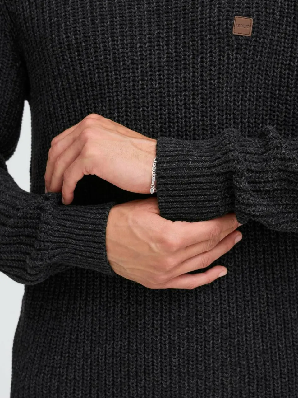 Solid Pullover & Strickjacken<Herren Strickpullover - SDRICKY grau meliert