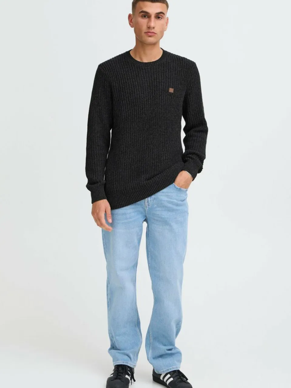 Solid Pullover & Strickjacken<Herren Strickpullover - SDRICKY grau meliert