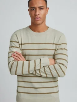 Solid Pullover & Strickjacken<Herren Strickpullover - SDBrice beige gestreift