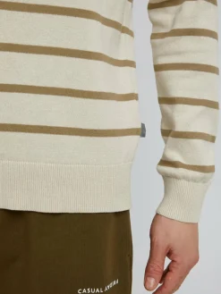 Solid Pullover & Strickjacken<Herren Strickpullover - SDBrice beige gestreift