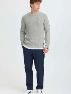 Solid Pullover & Strickjacken<Herren Strickpullover - SDARON hellgrau uni