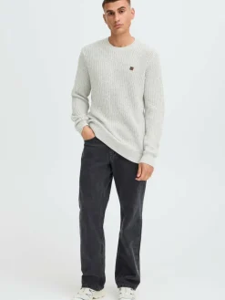 Solid Pullover & Strickjacken<Herren Strickpullover - SDRICKY hellgrau meliert