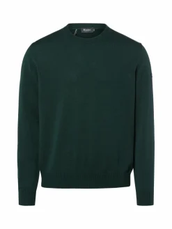 MAERZ Pullover & Strickjacken<Herren Strickpullover aus Schurwolle tanne uni