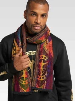 Carlo Colucci Schals & Tücher<Herren Strickschal - Carrossa schwarz bedruckt