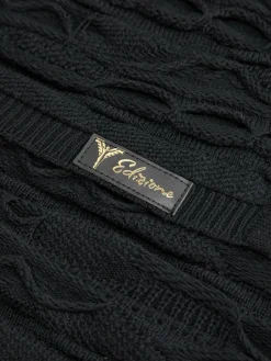 Carlo Colucci Schals & Tücher<Herren Strickschal - Corazza schwarz uni