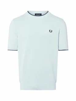 Fred Perry Shirts<Herren Strickshirt hellblau strukturiert
