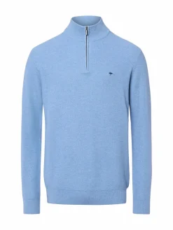 Fynch-Hatton Pullover & Strickjacken<Herren Strick-Troyer hellblau meliert