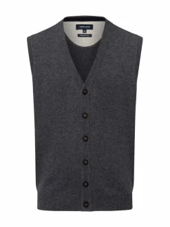 Nils Sundström Pullover & Strickjacken<Herren Strickweste grau meliert