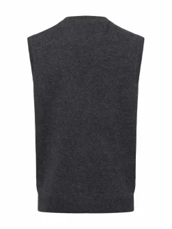 Nils Sundström Pullover & Strickjacken<Herren Strickweste grau meliert