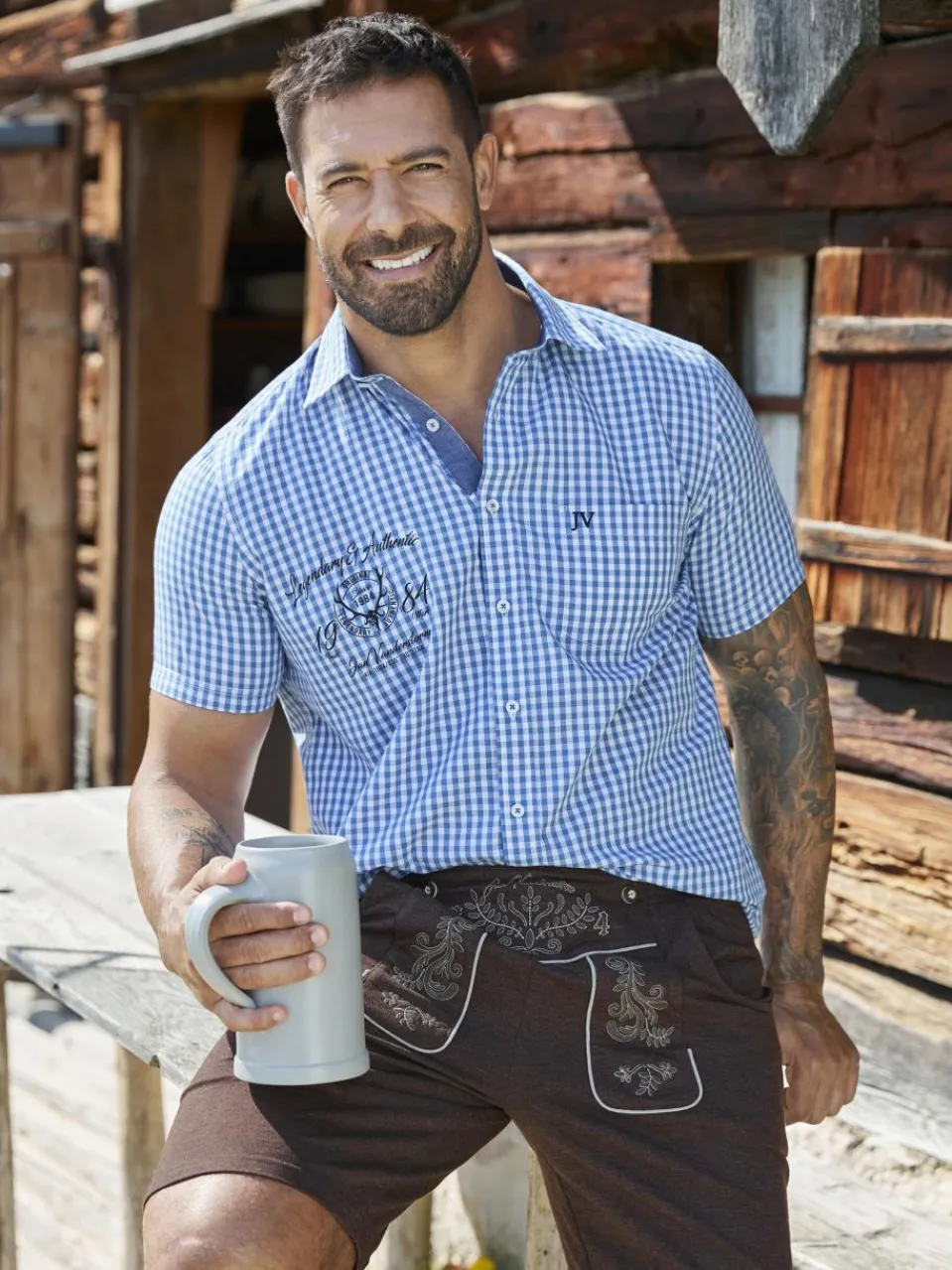 Herren Jan Vanderstorm Hosen>Herren Sweatbermuda - DENNIK