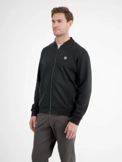 LERROS Sweatshirts & Sweatjacken<Herren Sweatjacke schwarz uni