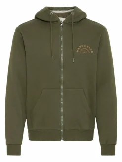 BLEND Sweatshirts & Sweatjacken<Herren Sweatjacke grün bedruckt