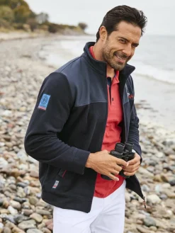 Jan Vanderstorm Sweatshirts & Sweatjacken<Herren Sweatjacke - ASPIAN blau bedruckt