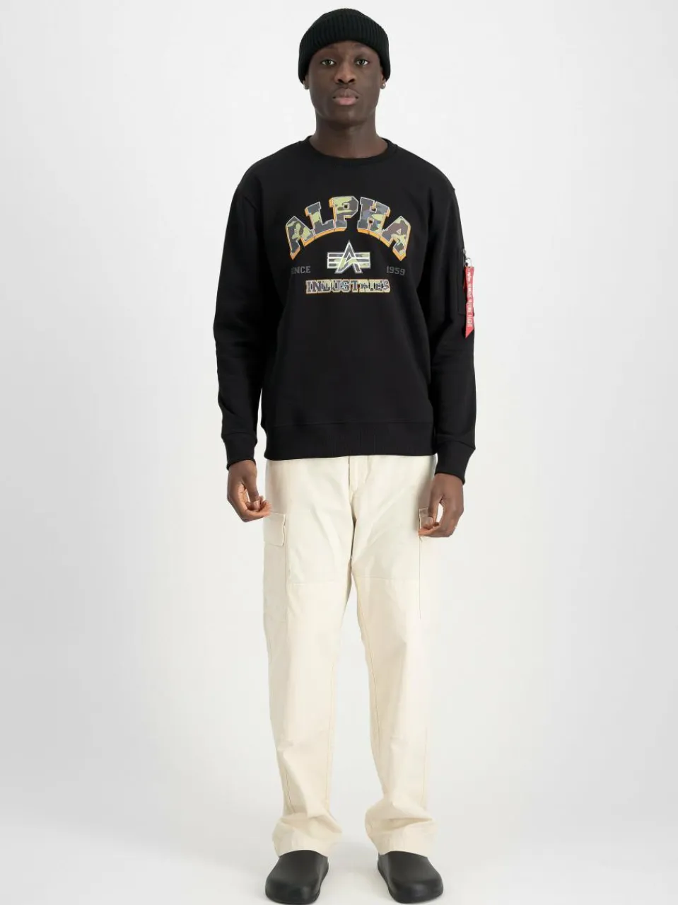 Alpha Industries Sweatshirts & Sweatjacken<Herren Sweatshirt schwarz bedruckt