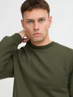 BLEND Sweatshirts & Sweatjacken<Herren Sweatshirt grün uni