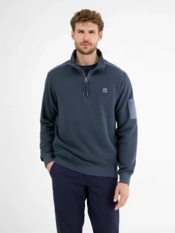 LERROS Sweatshirts & Sweatjacken<Herren Sweatshirt marine gemustert