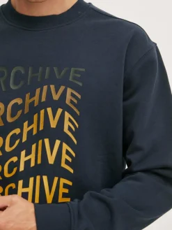 Solid Sweatshirts & Sweatjacken<Herren Sweatshirt blau bedruckt