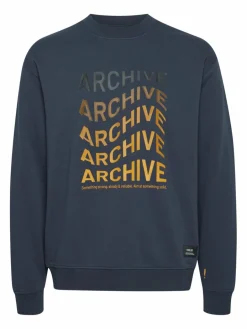 Solid Sweatshirts & Sweatjacken<Herren Sweatshirt blau bedruckt