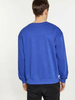 Mo Pullover & Strickjacken<Herren Sweatshirt blau uni