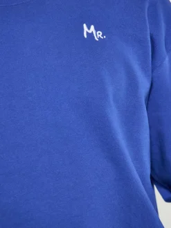 Mo Pullover & Strickjacken<Herren Sweatshirt blau uni