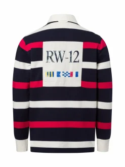 Gant Poloshirts<Herren Sweatshirt marine rot gestreift