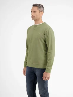 LERROS Sweatshirts & Sweatjacken<Herren Sweatshirt grün uni
