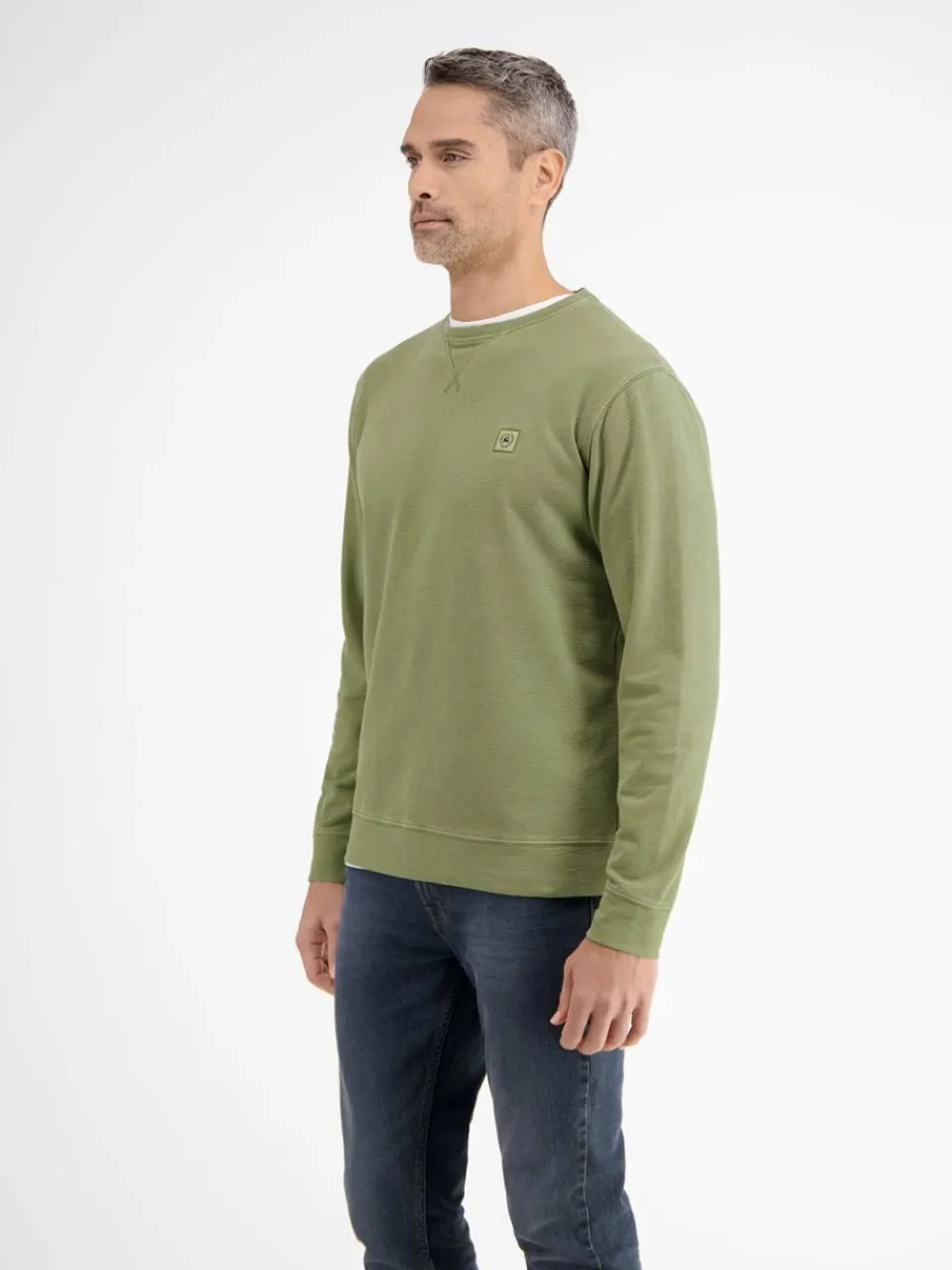 LERROS Sweatshirts & Sweatjacken<Herren Sweatshirt grün uni