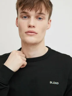 BLEND Sweatshirts & Sweatjacken<Herren Sweatshirt schwarz gemustert