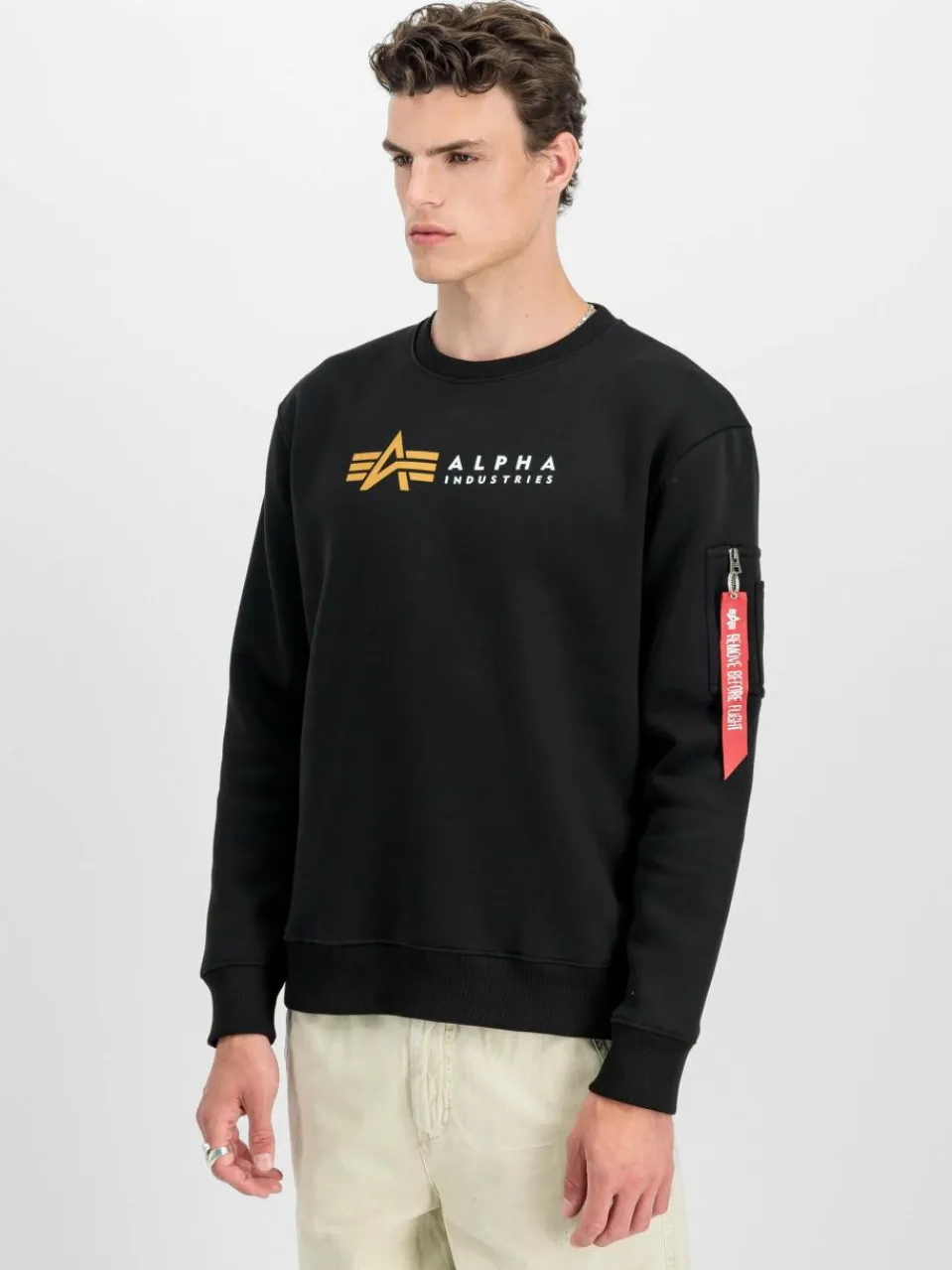 Alpha Industries Sweatshirts & Sweatjacken<Herren Sweatshirt schwarz bedruckt