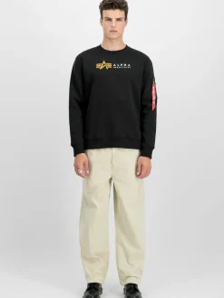 Alpha Industries Sweatshirts & Sweatjacken<Herren Sweatshirt schwarz bedruckt