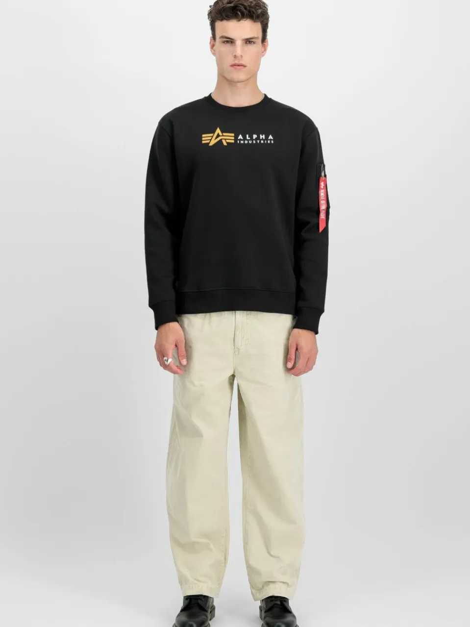 Alpha Industries Sweatshirts & Sweatjacken<Herren Sweatshirt schwarz bedruckt