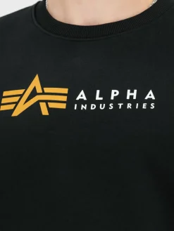 Alpha Industries Sweatshirts & Sweatjacken<Herren Sweatshirt schwarz bedruckt