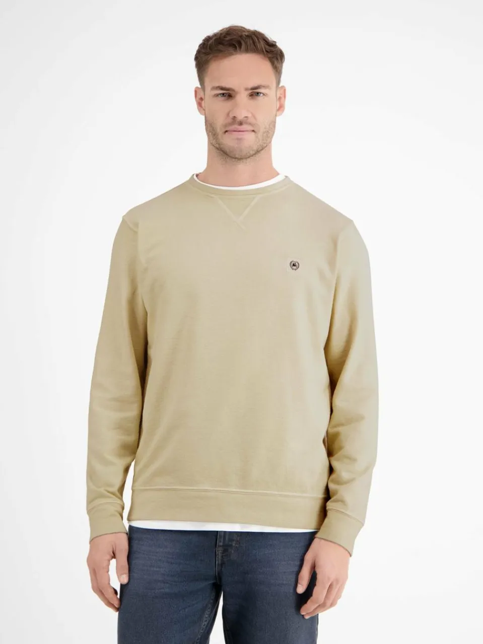 LERROS Sweatshirts & Sweatjacken<Herren Sweatshirt weiß uni