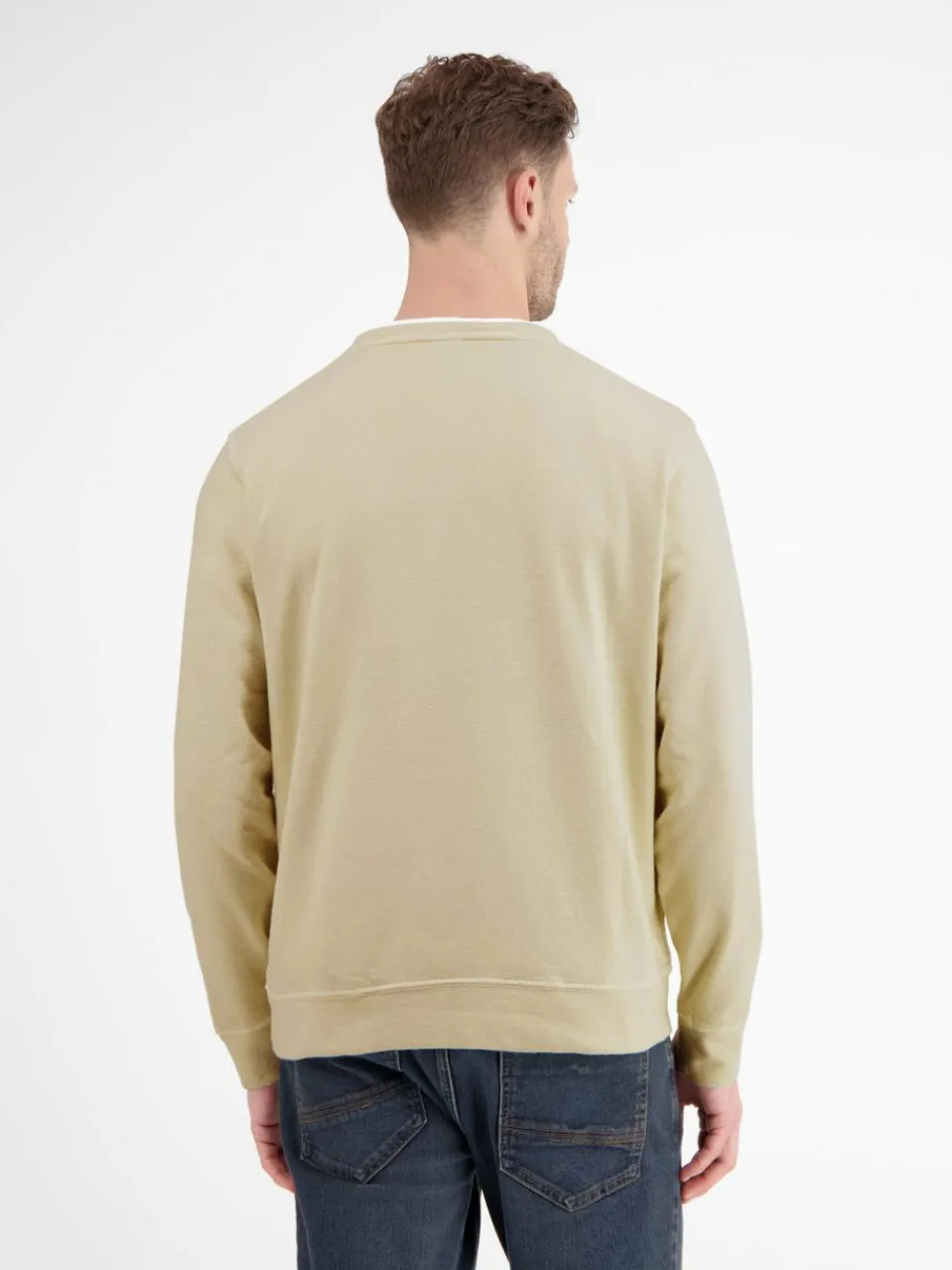 LERROS Sweatshirts & Sweatjacken<Herren Sweatshirt weiß uni