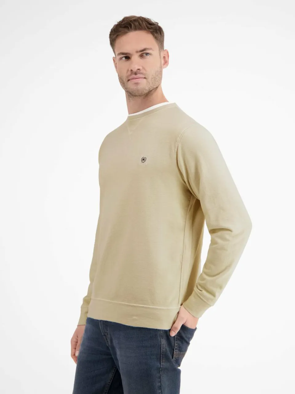LERROS Sweatshirts & Sweatjacken<Herren Sweatshirt weiß uni