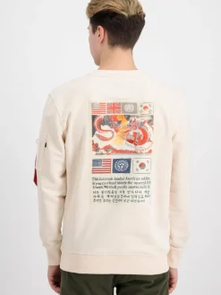 Alpha Industries Sweatshirts & Sweatjacken<Herren Sweatshirt weiß bedruckt