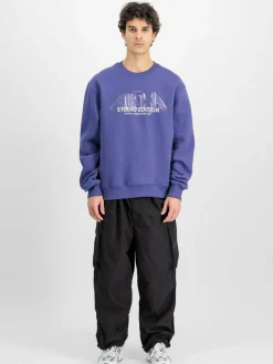 Alpha Industries Sweatshirts & Sweatjacken<Herren Sweatshirt purple bedruckt