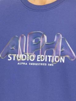 Alpha Industries Sweatshirts & Sweatjacken<Herren Sweatshirt purple bedruckt