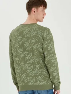 BLEND Sweatshirts & Sweatjacken<Herren Sweatshirt grün gemustert