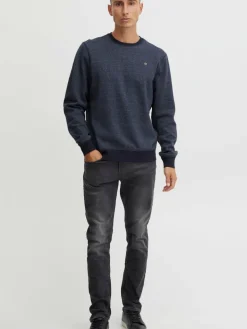 BLEND Sweatshirts & Sweatjacken<Herren Sweatshirt blau meliert
