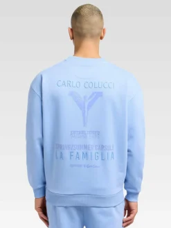 Carlo Colucci Sweatshirts & Sweatjacken<Herren Sweatshirt - D'ottavio blau gemustert