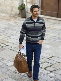 BABISTA Sweatshirts & Sweatjacken<Herren Sweatshirt - ALFOBENI lila gestreift