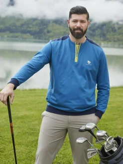 Charles Colby Sweatshirts & Sweatjacken<Herren Sweatshirt - EARL TORIN blau gemustert