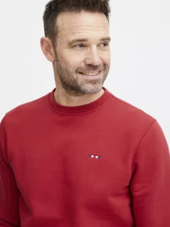 FQ1924 Sweatshirts & Sweatjacken<Herren Sweatshirt - FQWILLIAM crew neck logo sweat rot gemustert