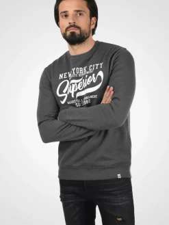 Indicode Sweatshirts & Sweatjacken<Herren Sweatshirt - IDGalilero grau bedruckt