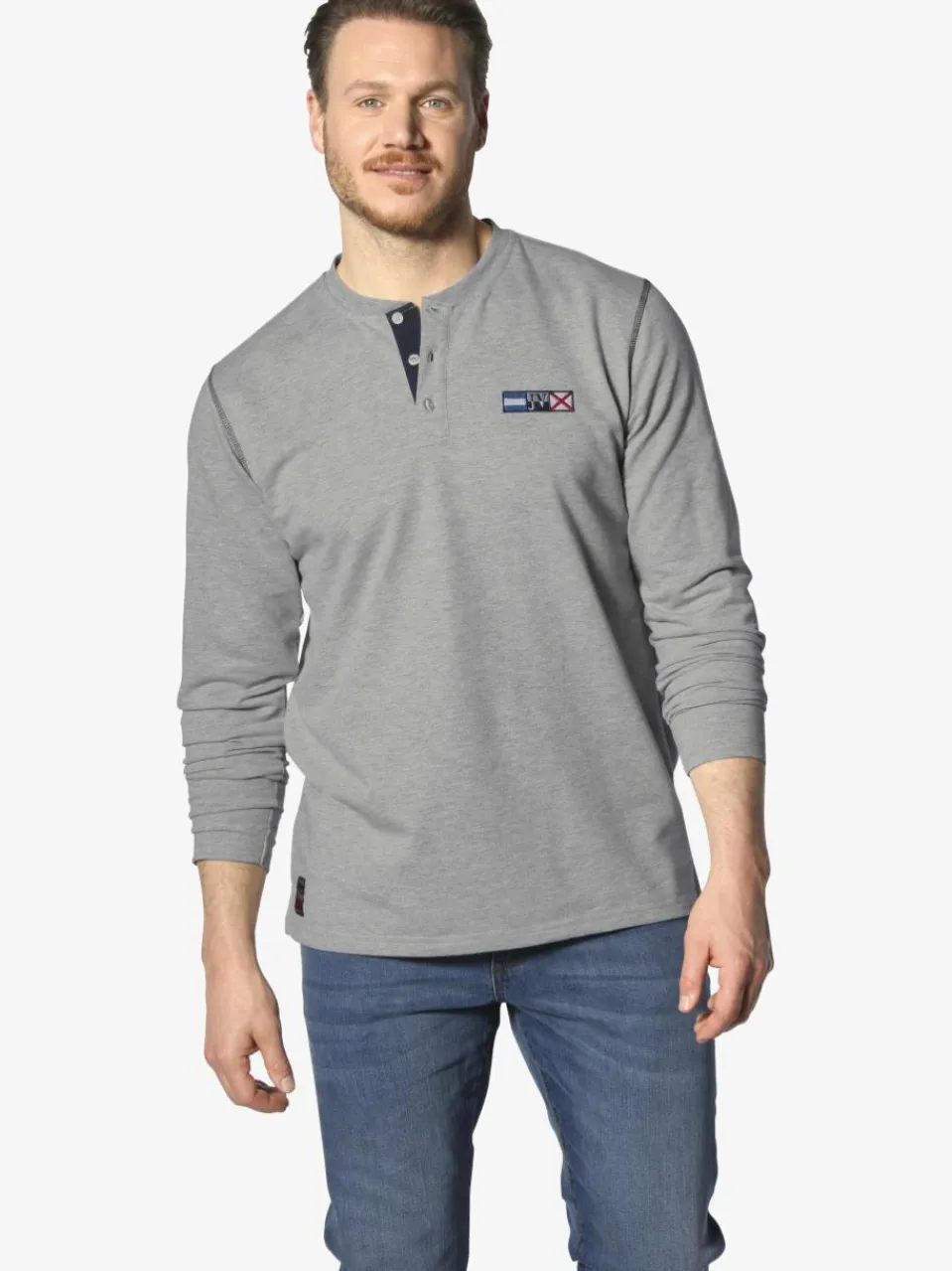 Jan Vanderstorm Sweatshirts & Sweatjacken<Herren Sweatshirt - JORNSEN grau melange uni