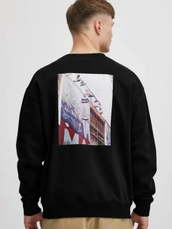 Solid Sweatshirts & Sweatjacken<Herren Sweatshirt - SDGalileo schwarz bedruckt